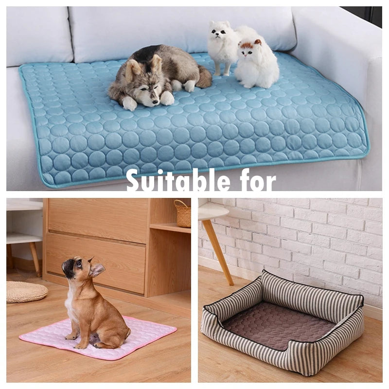 Dog Cooling Mat Breathable Summer Pad for Dogs & Cats