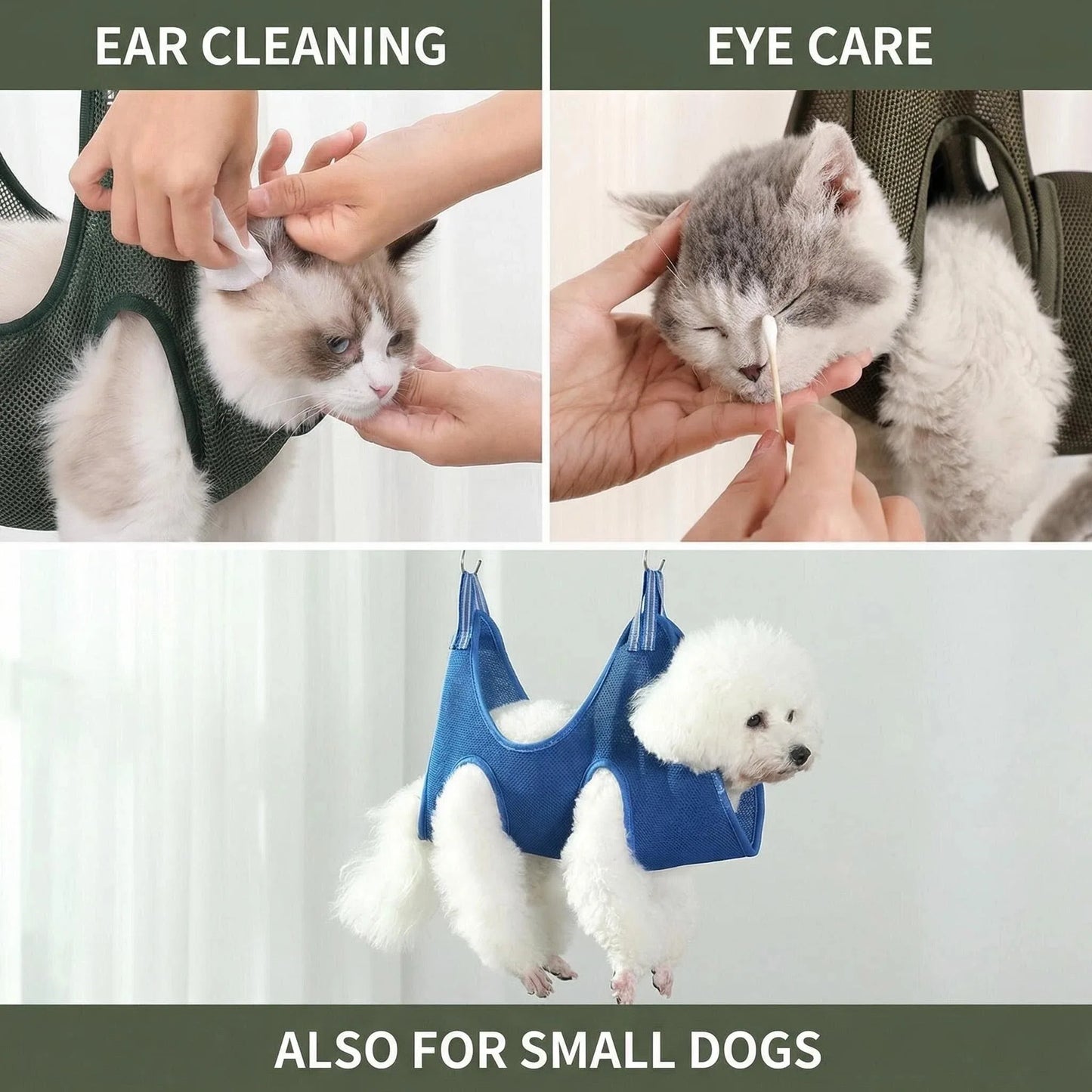 Cats Grooming Hammock Adjustable Nail Trimming Sling