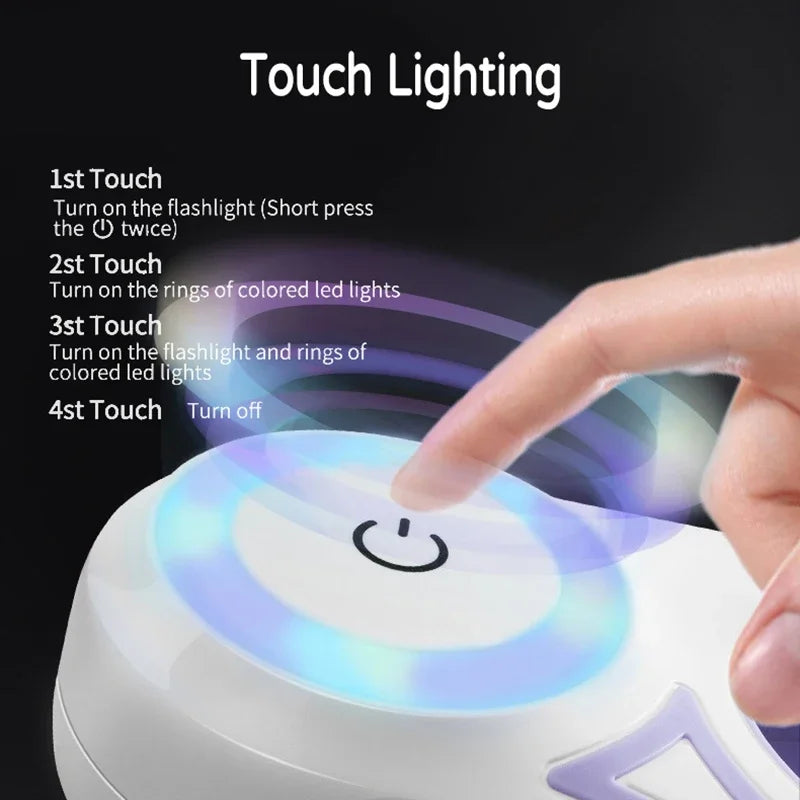 LED Retractable Dog Leash with Flashlight Pet Lead