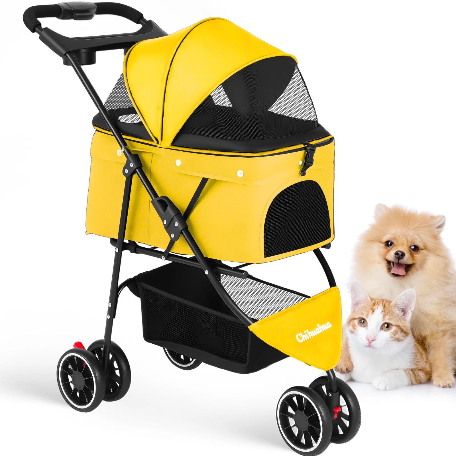 3-Wheel Foldable Pet Stroller