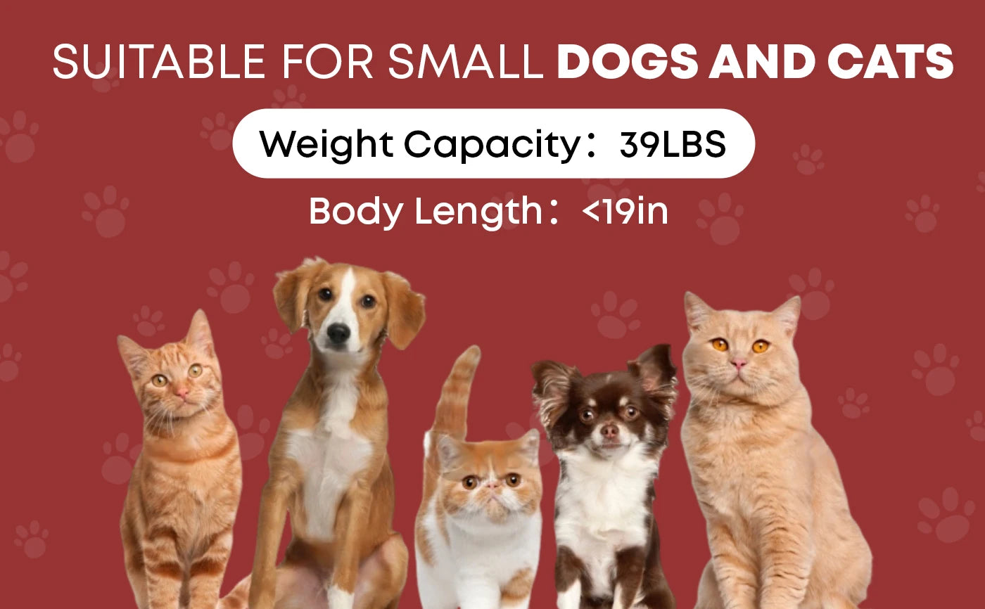 Pet Stroller 3 Wheel Foldable Travel Carrier for Dogs Cats