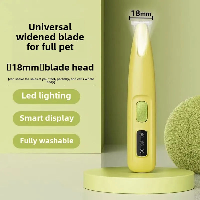 Dog Paw Trimmer with LED Light Waterproof Pet Clippers