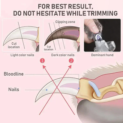 LED Pet Nail Clipper for Cats and Dogs
