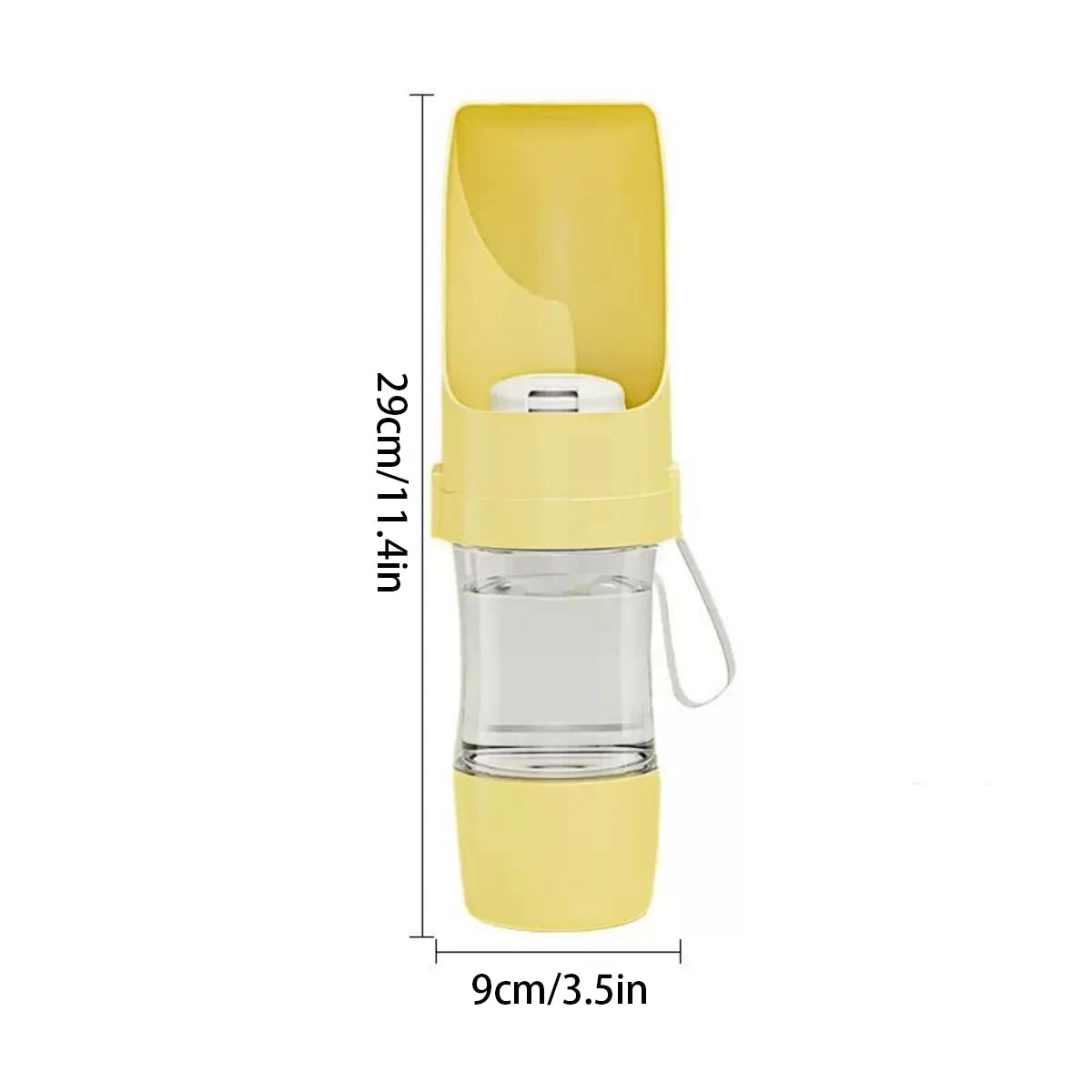 Portable Dog Water Bottle with Food Storage Travel Bowl