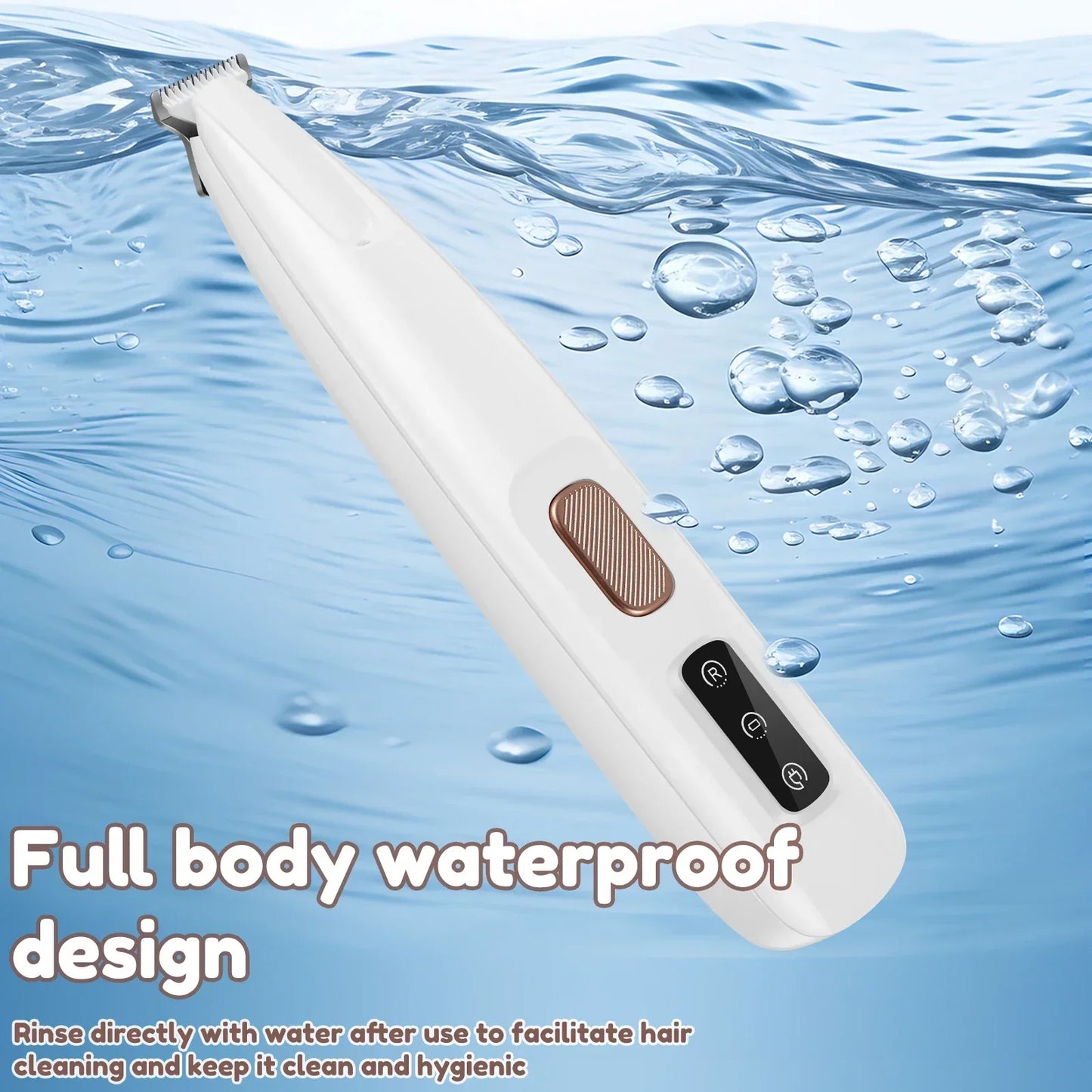 Dog Paw Trimmer with LED Light Waterproof Pet Clippers