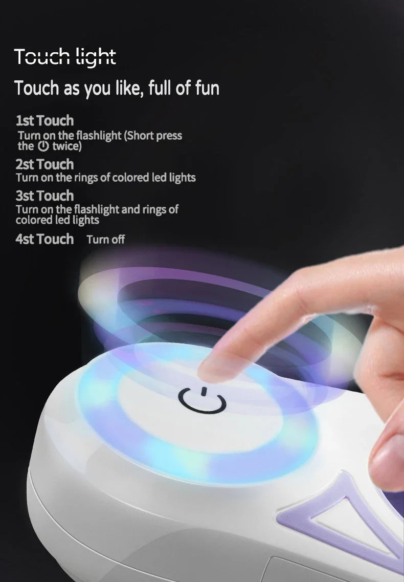LED Retractable Dog Leash with Flashlight Pet Lead