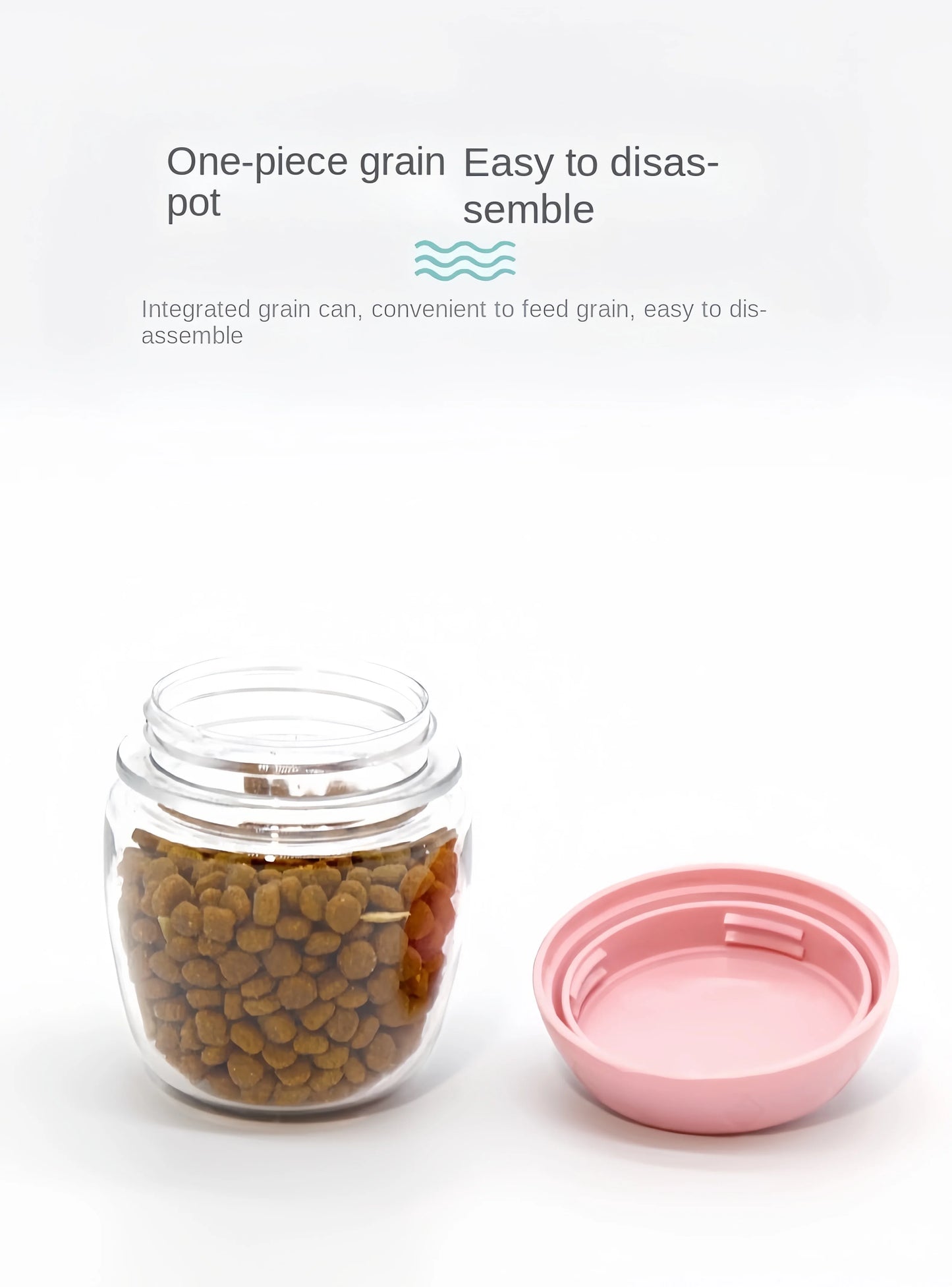 Portable Dog Cat Water Bottle with Food Storage Container