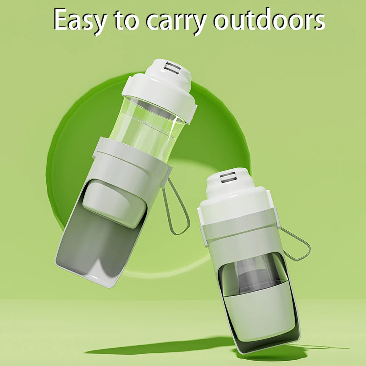 Portable Dog Water Bottle with Food Storage Travel Bowl