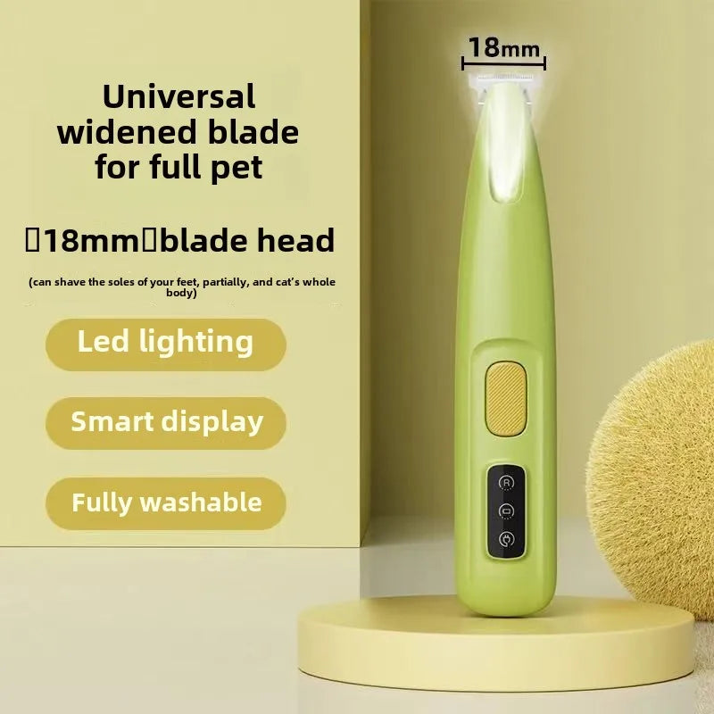 Dog Paw Trimmer with LED Light Waterproof Pet Clippers