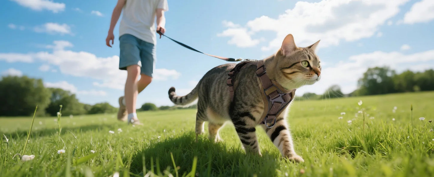 Cat Harness and Leash Set Adjustable Reflective Vest