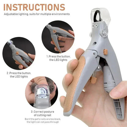 LED Pet Nail Clipper for Cats and Dogs