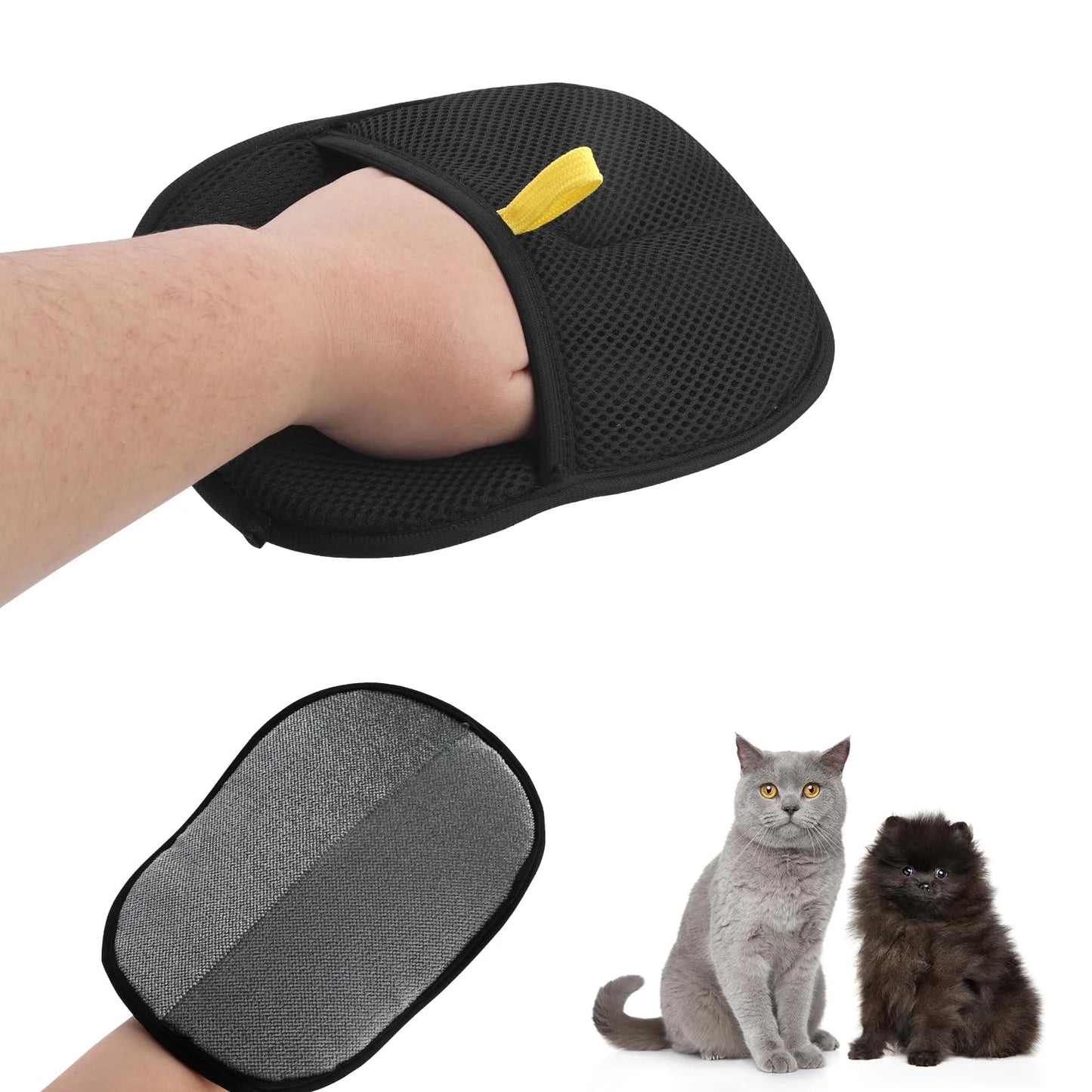 Pet Hair Removal Gloves Reusable Double Sided Fur Remover