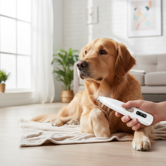 Dog Paw Trimmer with LED Light Waterproof Pet Clippers for Safe Precision Grooming